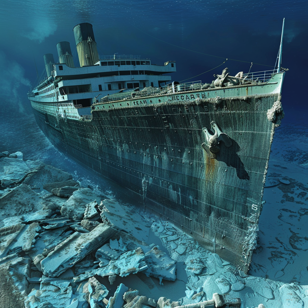 The Titanic sank to the bottom of the sea (Source - Midjourney)