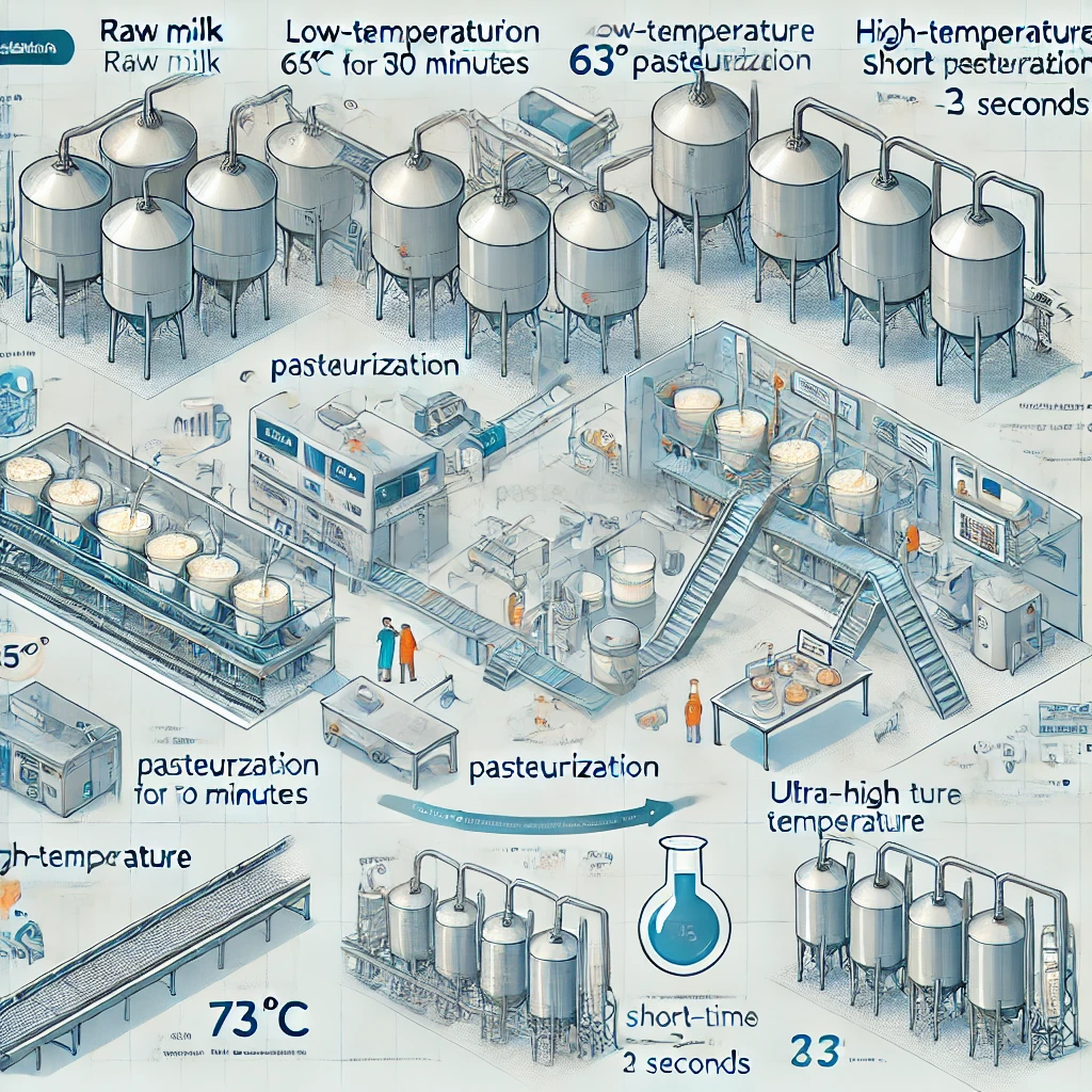 Heat treatment process of milk (Source - CHAT GPT)