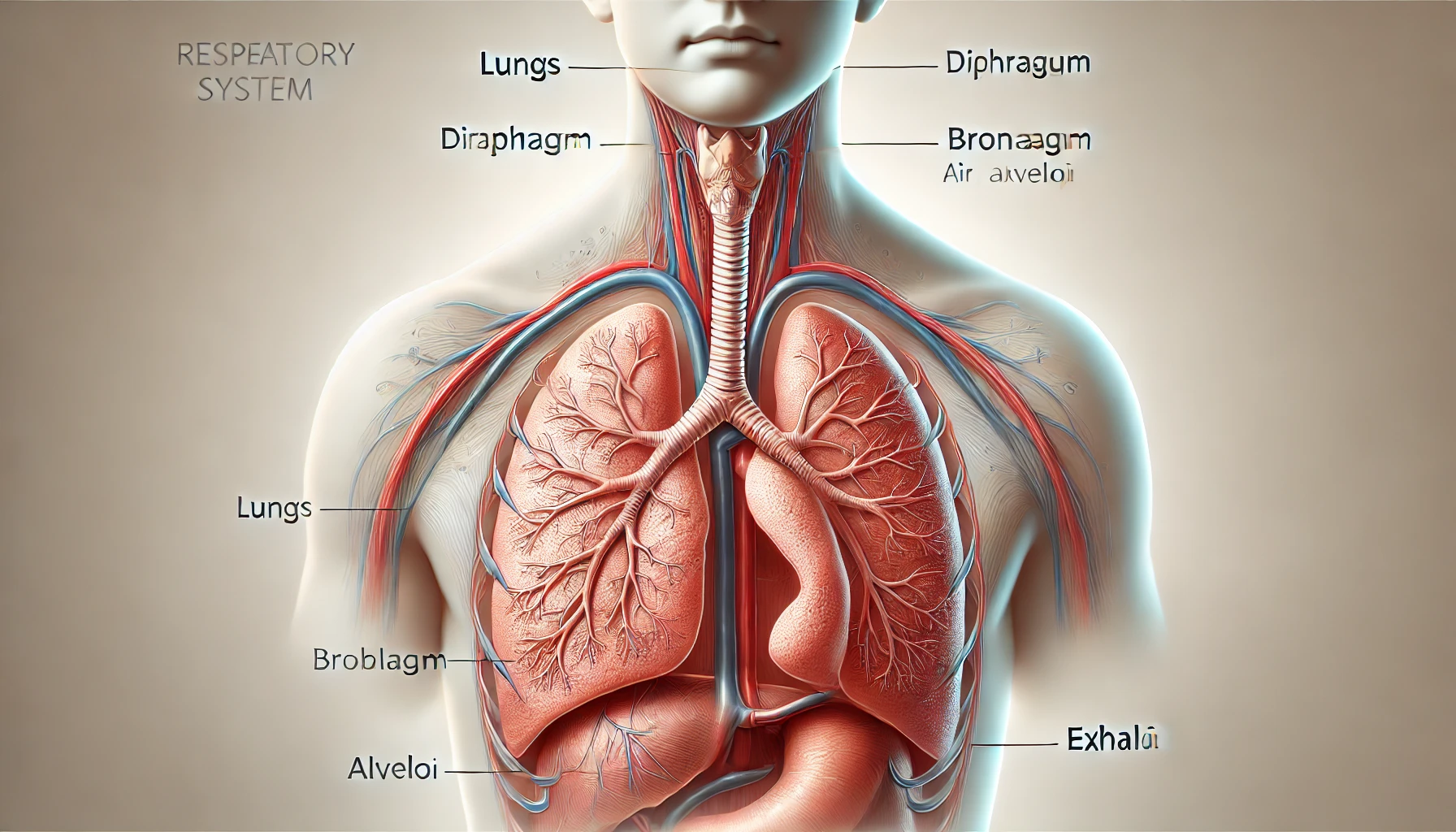 Human respiratory system (Source - chat gpt)