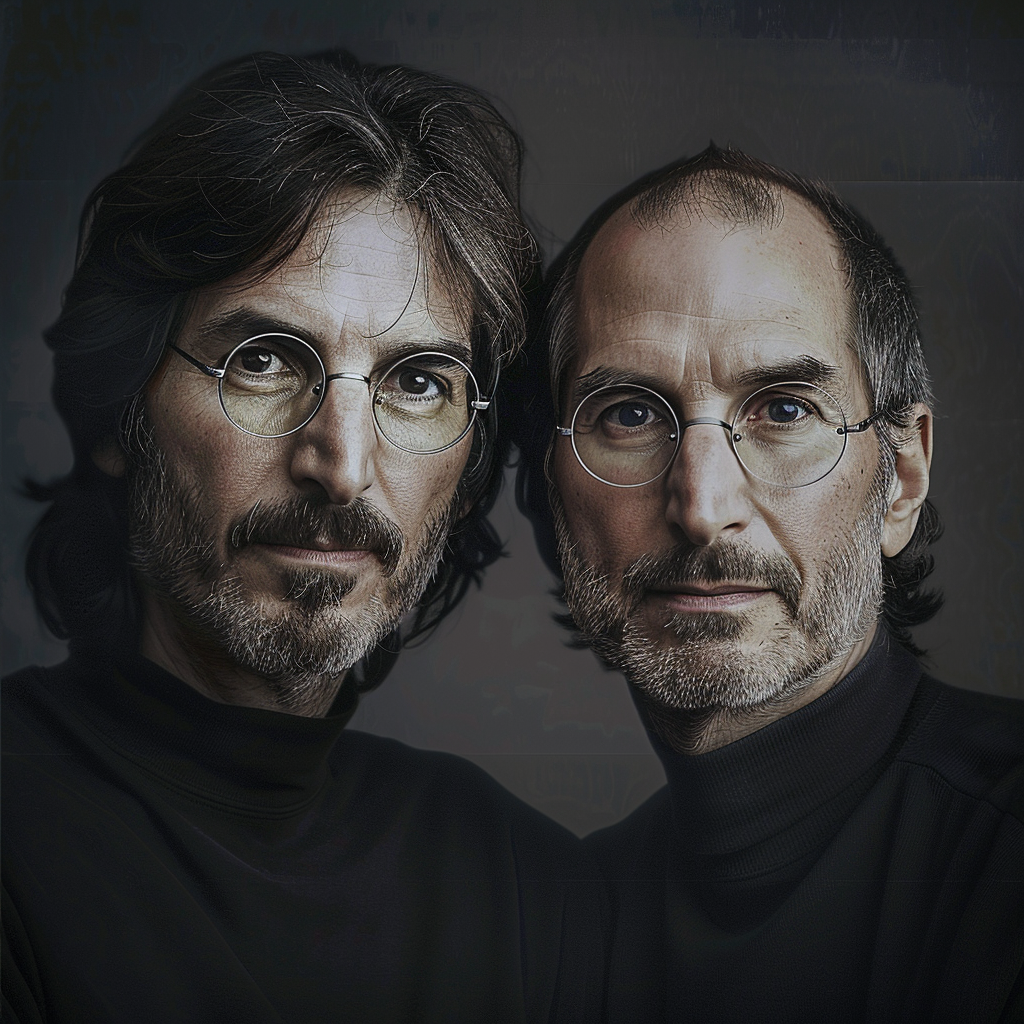 John Lennon and Steve Jobs (Source - Midjourney)