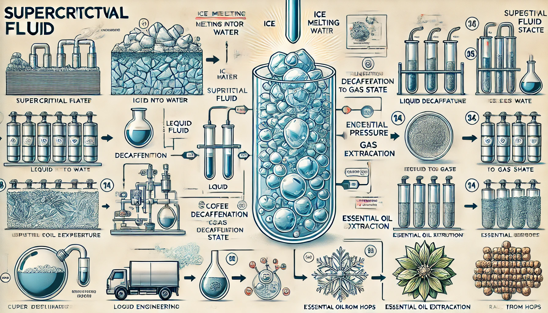 Supercritical fluid process (Source - CHAT GPT)