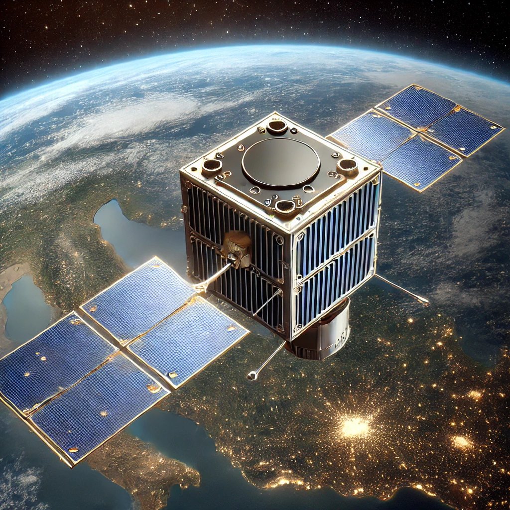 Nanosatellite CubeSat (Source - chat gpt)