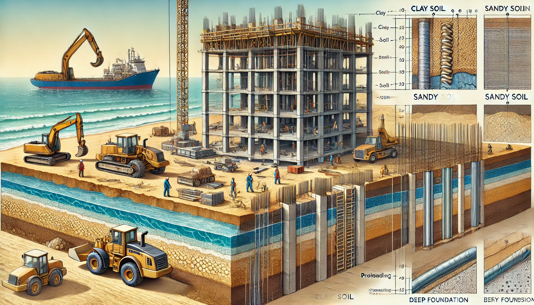 Construction site on the beach (Source - CHAT GPT)